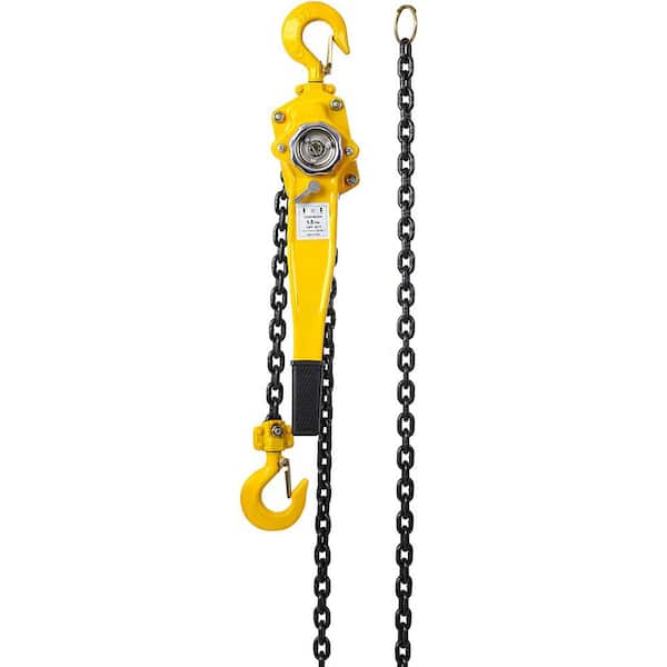 3 Ton (6600 lbs.) Lever Chain Hoist-10 ft. Chain, Heavy-Duty Hooks, Ratchet Lever Design