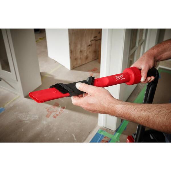 Milwaukee - AIR-TIP 1-1/4 in. - 2-1/2 in. 3-IN-1 Crevice & Brush Tool Wet/Dry Shop Vacuum Attachment (1-Piece)
