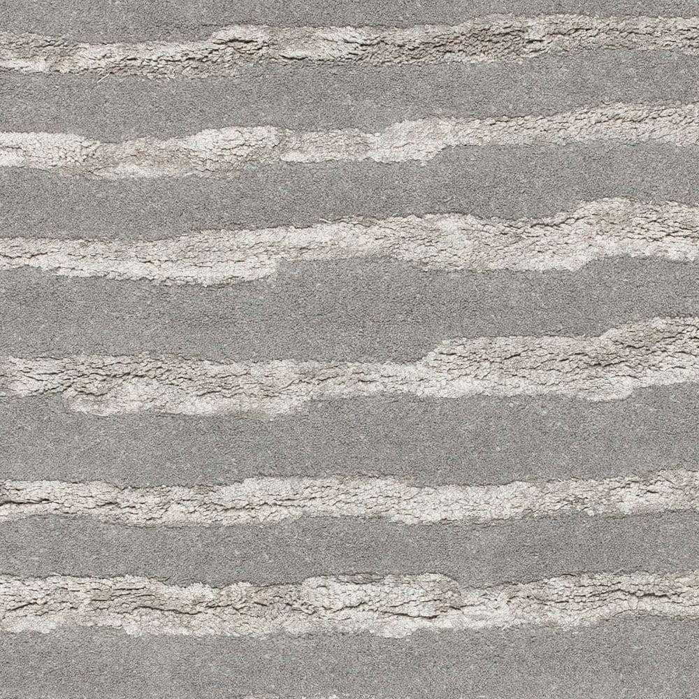 Gray Tufted Handmade Reversible Wool and Viscose Area Rug, 6' x 9'