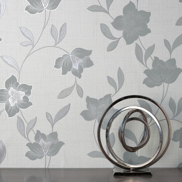 FLOWERS ジグソーパズル  innocent Grey NextWall Sketched Floral - Grey