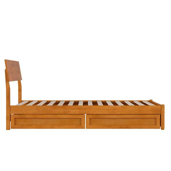AFI Norla Light Toffee Natural Bronze Wood Frame Twin XL Platform