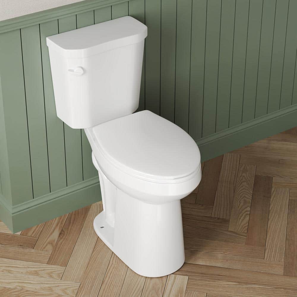 21-Inch White Ceramic Elongated High Efficiency Toilet