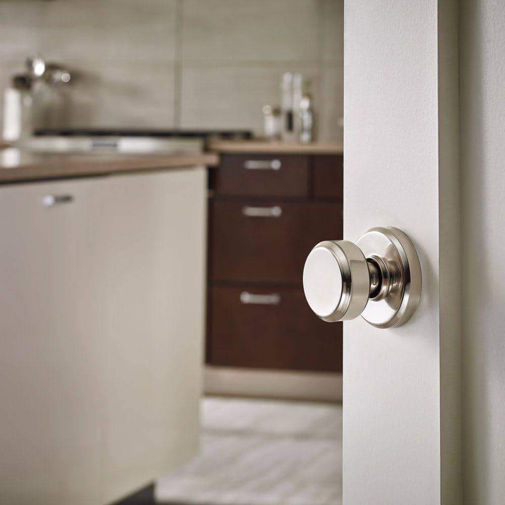 Matte Black Passage Hall Door Knob with Aged Bronze Finish
