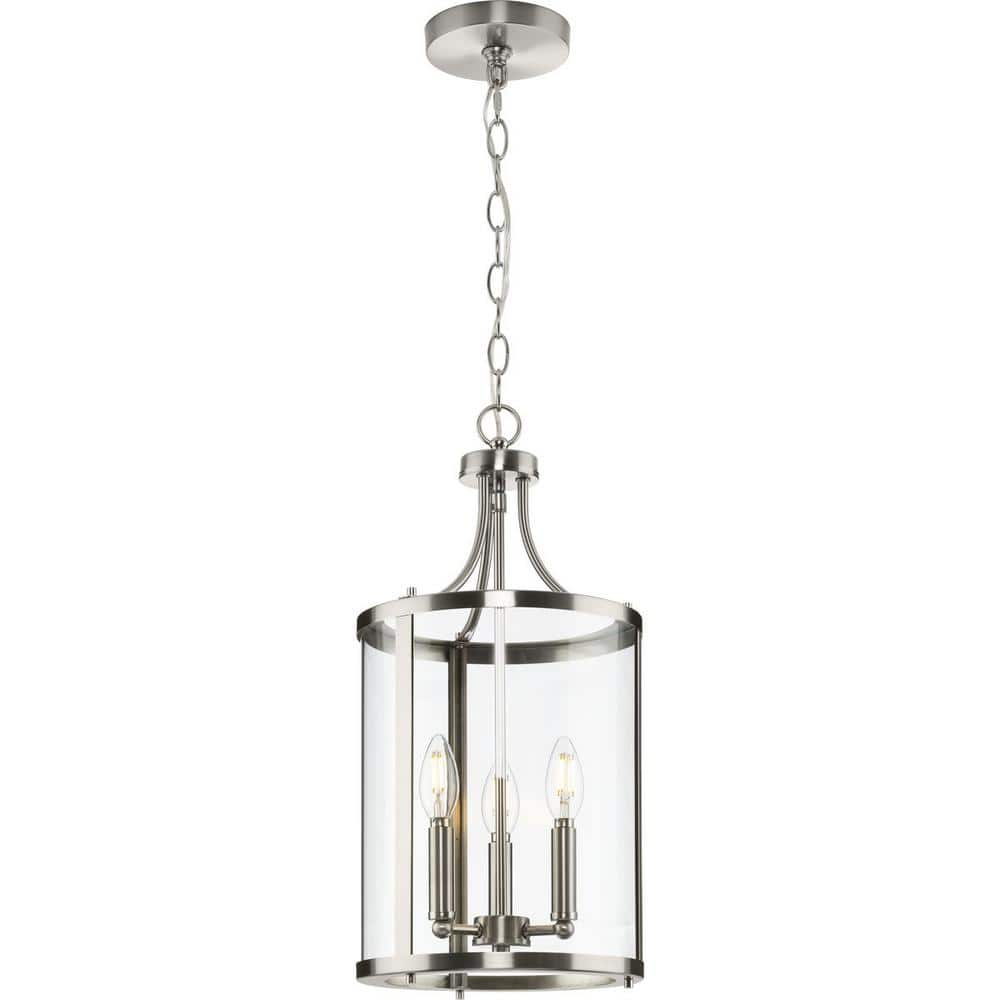 Gilliam Brushed Nickel Glass Foyer Light
