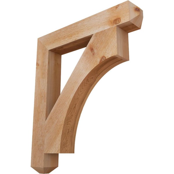 Ekena Millwork 4 in. x 30 in. x 26 in. Western Red Cedar Westlake Craftsman Rough Sawn Bracket