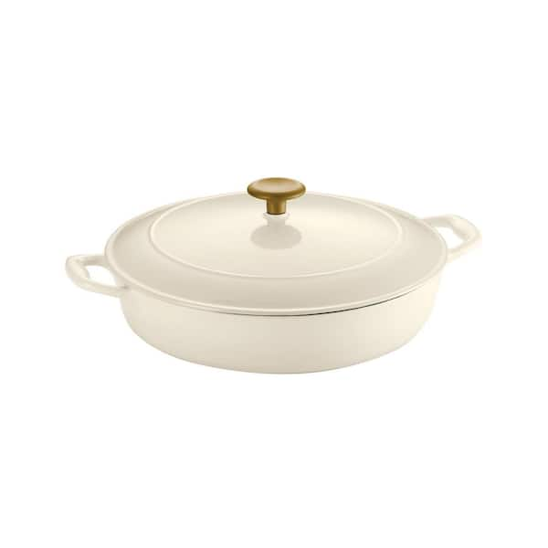 Tramontina Gourmet 4 qt. Sunrise Yellow Cast Iron Braiser 80131/088DS - The  Home Depot