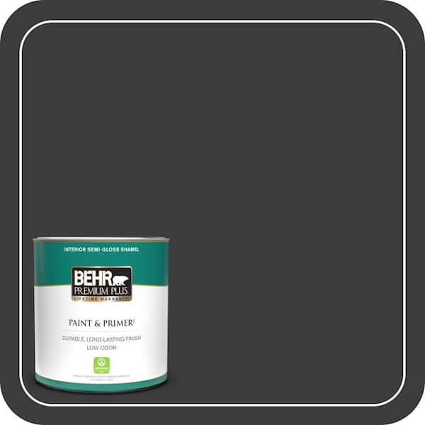 BEHR PREMIUM PLUS 1 qt. #MQ5-5 Limousine Leather Semi-Gloss Enamel Low Odor Interior Paint & Primer
