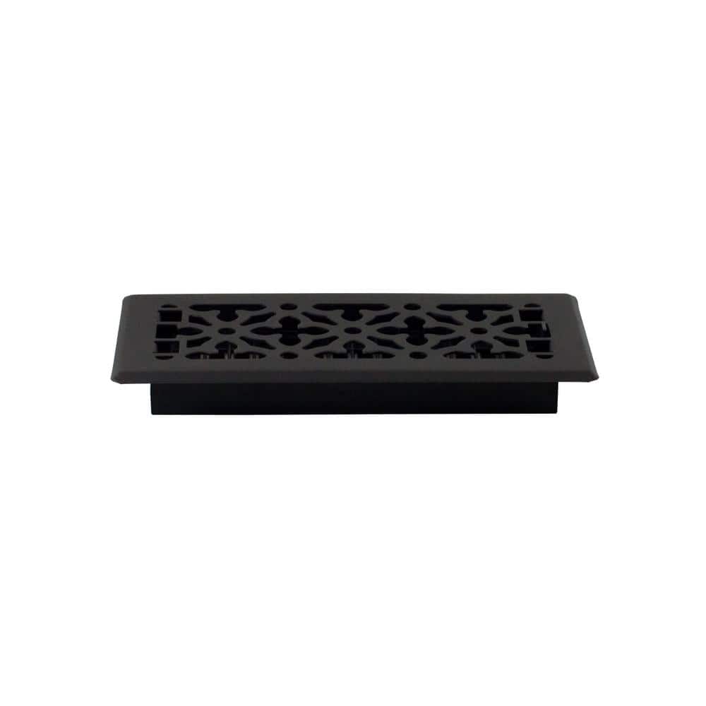 Gothic Black Steel Rectangular Floor Register 4x10
