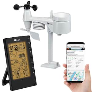 5-in-1 Indoor/Outdoor Weather Station Remote Monitoring System with PC Connect