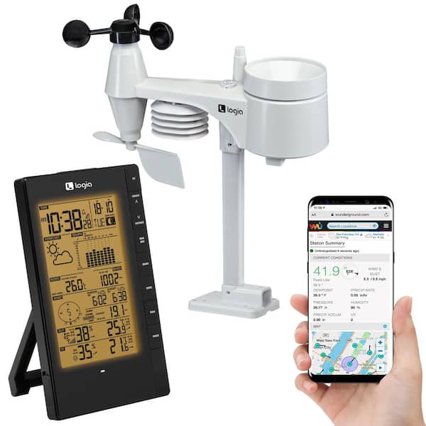 Logia 5-in-1 Indoor/Outdoor Weather Station Remote Monitoring System with PC Connect