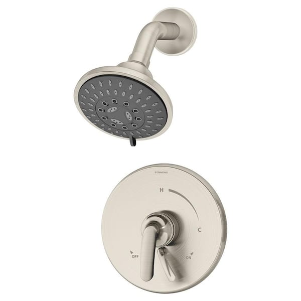 Symmons Elm Single Handle 5-Spray Round Shower Faucet in Satin Nickel (Valve Included)