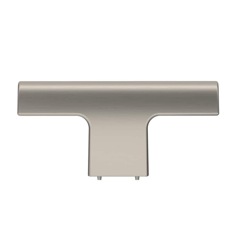 Satin Nickel 2.5" T-Handle Cabinet Knob with Mounting Hardware