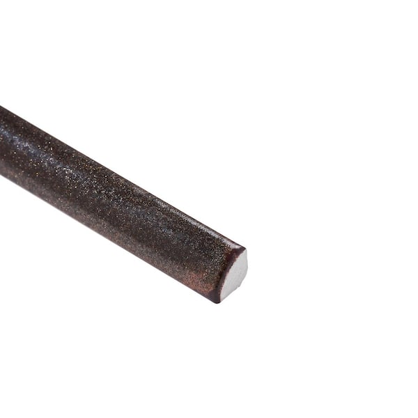 Orion Copper 0.47 in. x 7.87 in. Glazed Terracotta Quarter Round Bullnose Trim