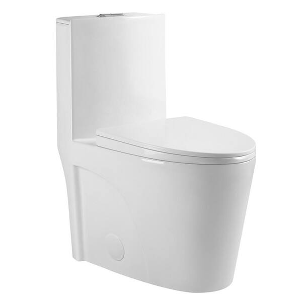 tunuo Elongated Smart Toilet Bidet in White with Auto Flush