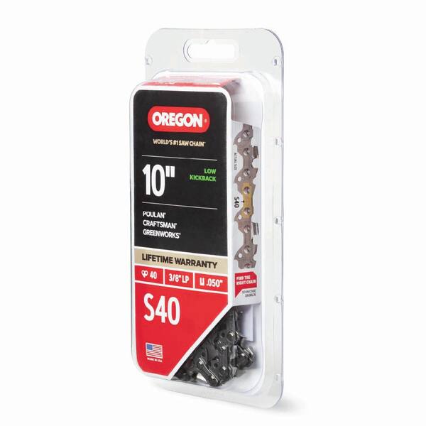 10 Inch Scotts Chainsaw Bar And Chain Combo - 3/8 LP .043 Gauge 40DL - Fits Ryobi, Echo, Poulan, Remington