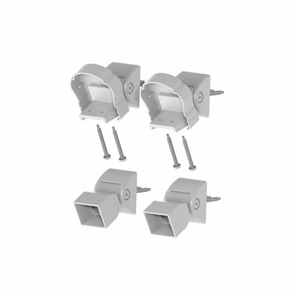 Barrette Outdoor Living Select White Vinyl Extra Stair Bracket Kit