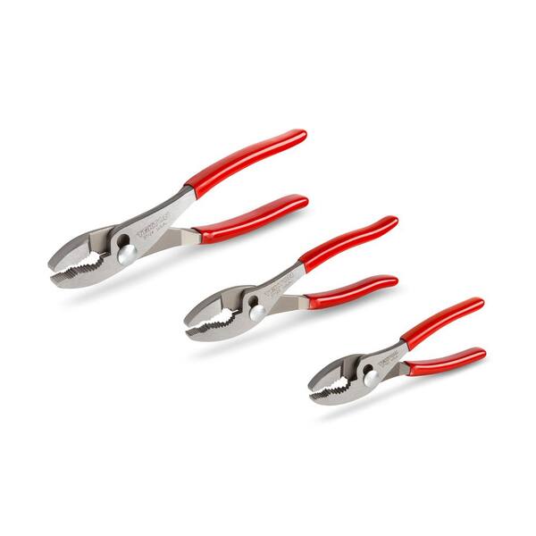 TEKTON 6-1/2 in., 8 in., 10 in. 3-Piece Slip Joint Pliers Set