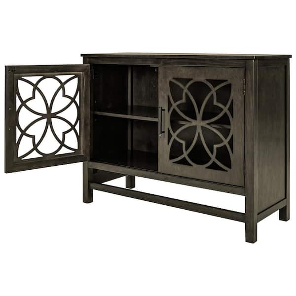 Unbranded 39.4 in. W x 15.7 in. D x 31.5 in. H Bathroom Gray Linen Cabinet