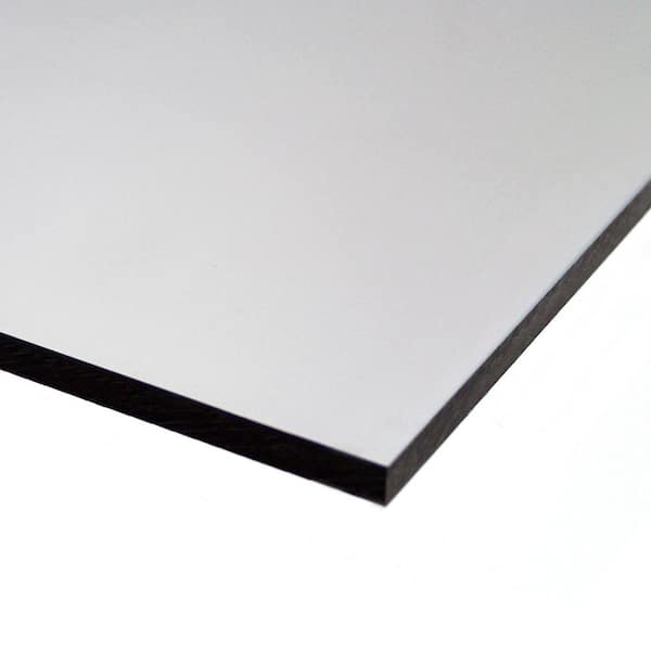 PROFESSIONAL PLASTICS 24 in. x 48 in. x .375 in. Clear Polycarbonate Film-Masked Sheet