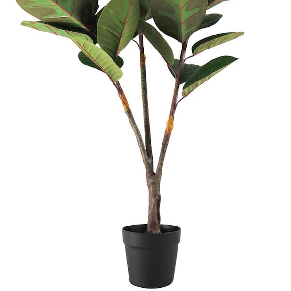 5 ft. Real Touch Artificial Rubber Plant Fig Tree in Pot