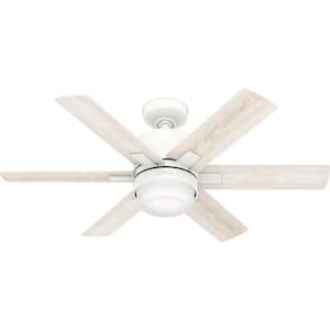 Radeon 44 in. Indoor Matte White Smart Ceiling Fan with Light Kit and Wall Switch
