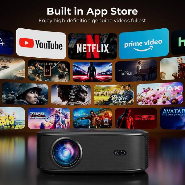 Vrbgify 1920 x 1080 4K Portable Projector with 1000 Lumens