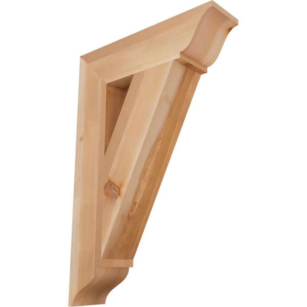 Ekena Millwork 5-1/2 in. x 36 in. x 24 in. Western Red Cedar Traditional Smooth Bracket