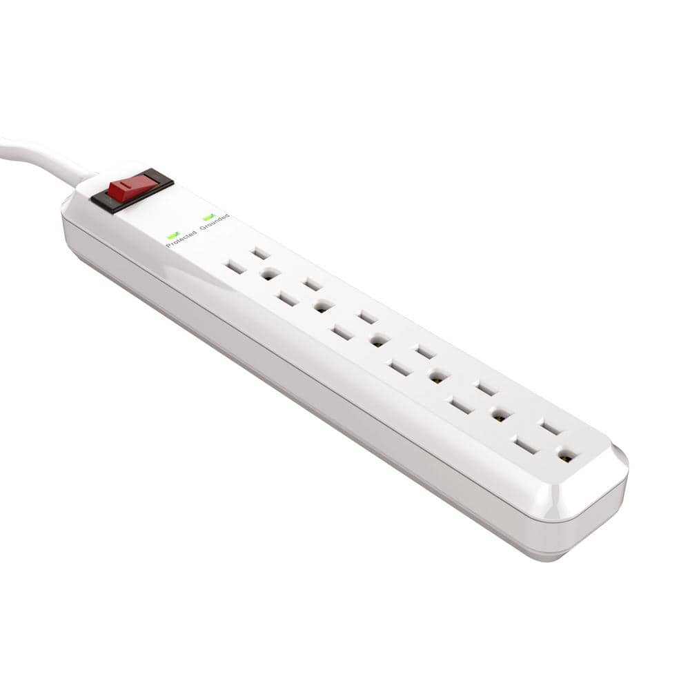 6-Outlet Power Strip Surge Protector with 3 ft. Cord YLPT-91 - The 