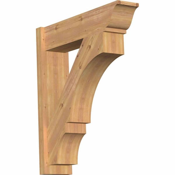 Ekena Millwork 8 in. x 34 in. x 30 in. Balboa Traditional Smooth Western Red Cedar Outlooker