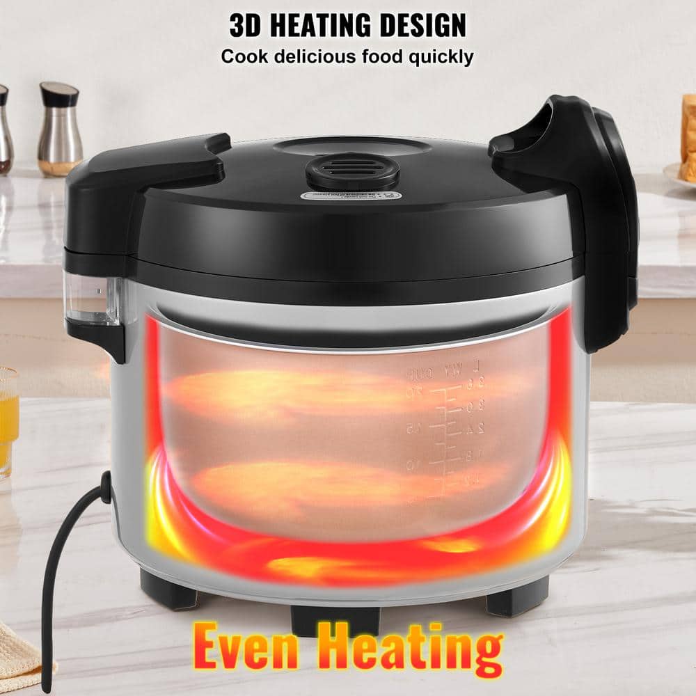 VEVOR 60-Cup Electric Commercial Non-Stick Rice Cooker with Steamer
