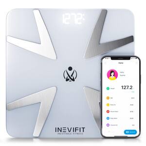 Smart Digital Bathroom Scale with Bluetooth in White