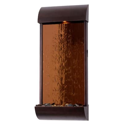 Vale 33 in. Steel Bronze and Copper Wall Fountain