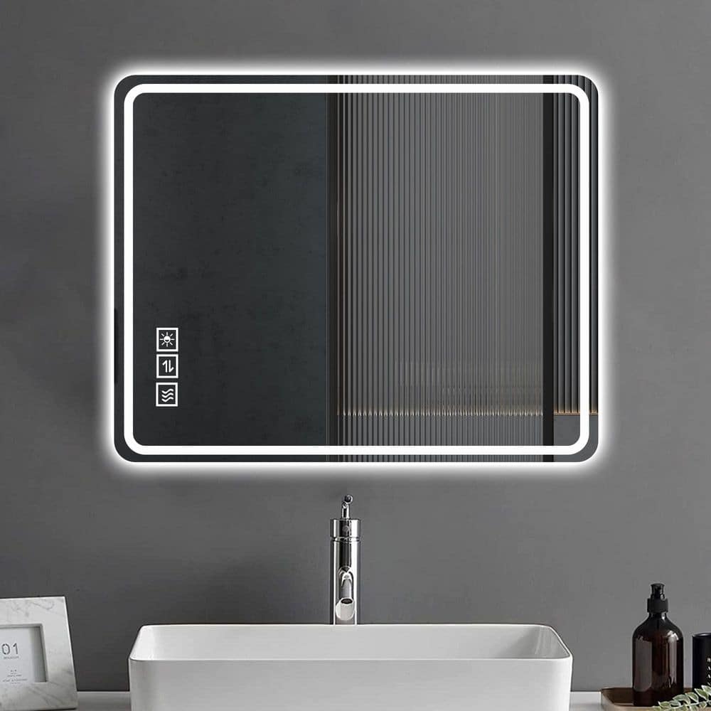 40 in. W x 32 in. H Rectangular Framing Wall Mounted LED Bathroom Vanity Mi