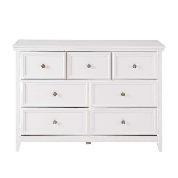 Modern 7 Drawers Pantry Organizer Cabinet, Dresser Organizer, Closet Organizers and Storage for Living Room in White