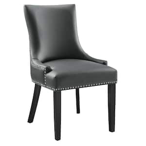 Marquis Faux Leather Dining Chair in Gray