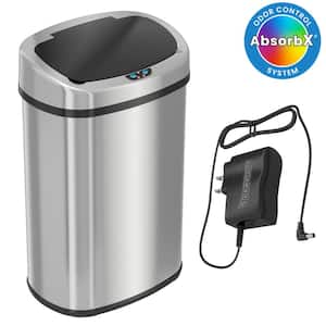 Dkeli Kitchen Trash Can 13 Gallon Garbage Can Automatic Sensor Waste Bin  Touchless Stainless Steel Trash Can with Lid for Home Bathroom Office,  Silver
