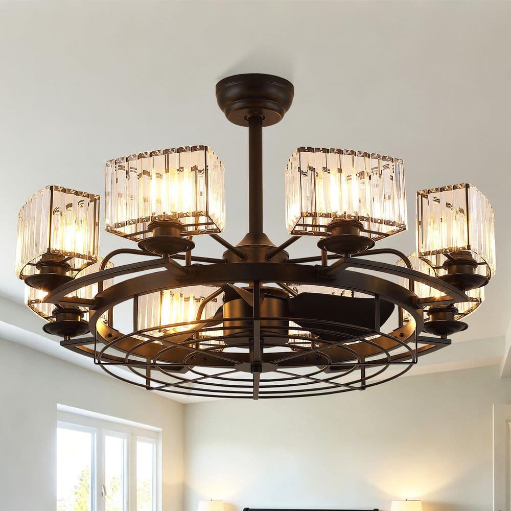 34 in. Indoor Black Farmhouse Candle Ceiling Fan with E26 Bulb Type and Remote for Bedroom Dining Room price history on PriceWatchPro