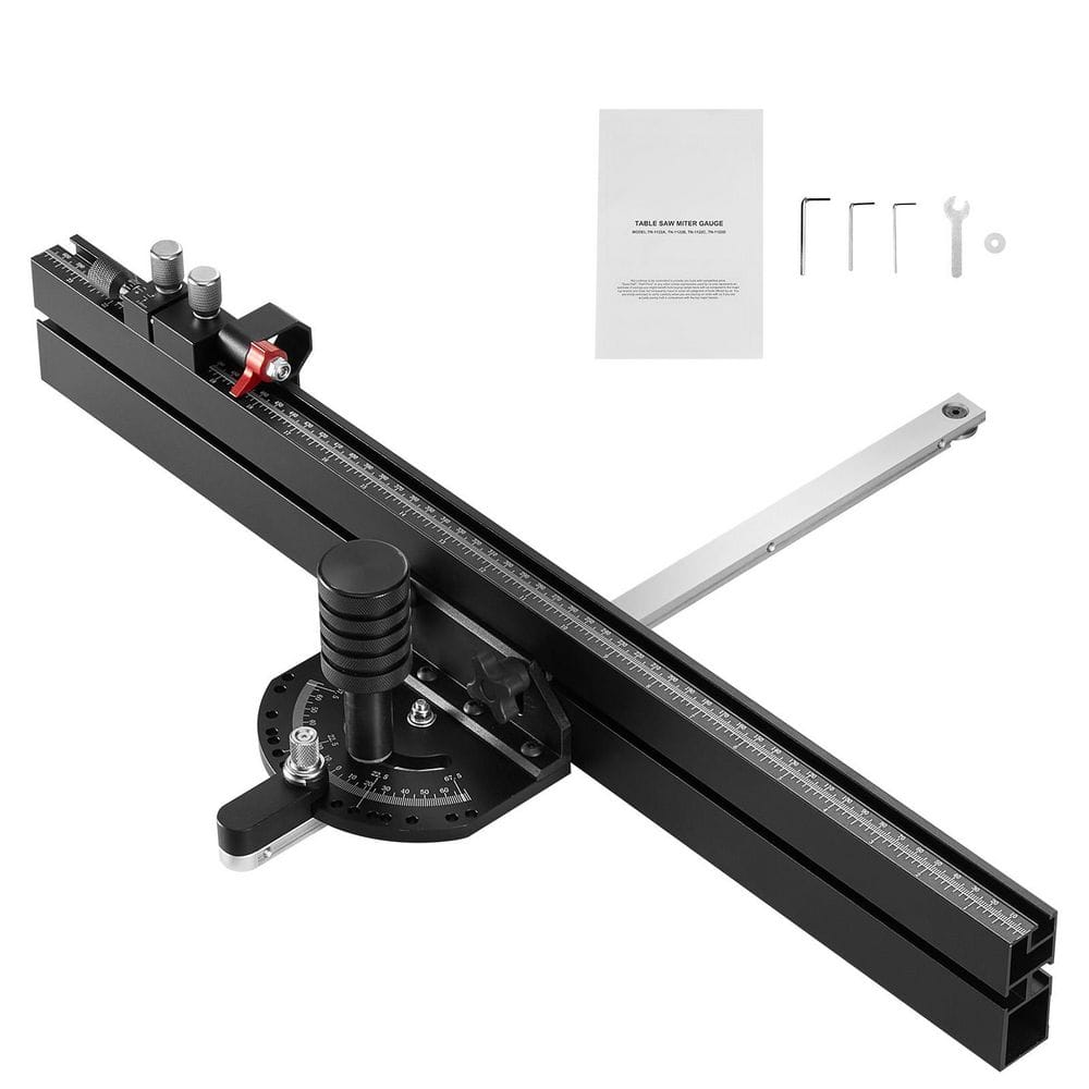 Precision Miter Gauge, Standard Slot 3/4 x 3/8in. Aluminum Alloy Table Saw Miter Gauge with 24in. Grating 15 Angle Stops price history on PriceWatchPro