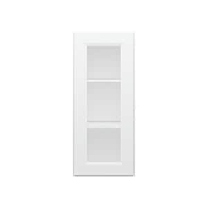 15 in. W x 12 in. D x 36 in. H in Traditional White Ready to Assemble Wall Kitchen Cabinet with No Glasses