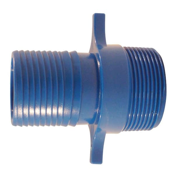 Apollo 1-1/2 in. Barb Insert Blue Twister Polypropylene x MPT Adapter Fitting