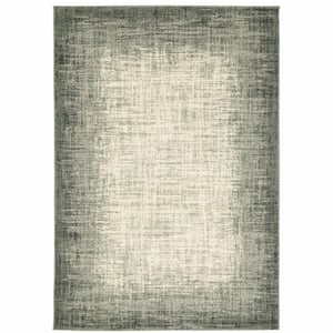 Grey Beige and Blue Solid Color 2 ft. x 3 ft. Area Rug