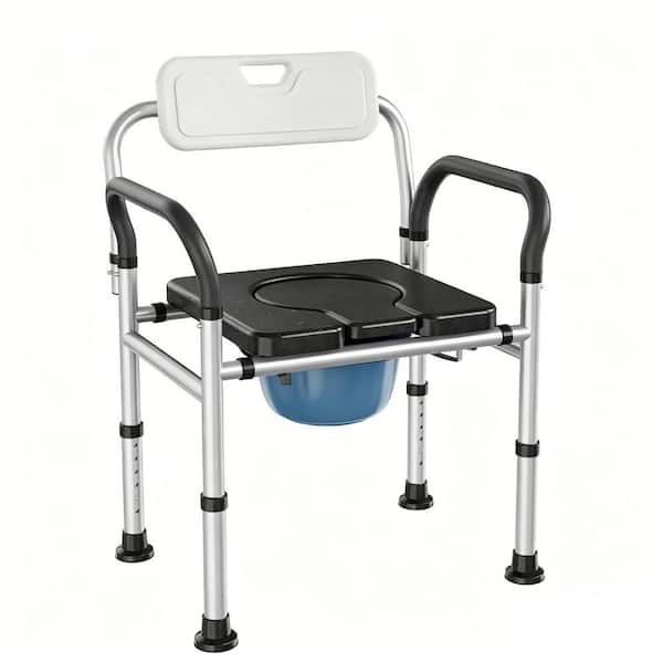 Numhew Bedside Commode Chair with Bucket, Adjustable Height