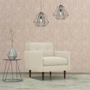 Ornate Ogee Pink and Taupe Peel and Stick Wallpaper (Covers 28.18 sq. ft.)