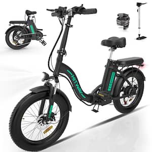 20 x 3 in. Fat Tire Commuter and Mountain Electric Bike for Adults with 750-Watt/48-Volt/14Ah Foldable Ebike BK6M BLACK
