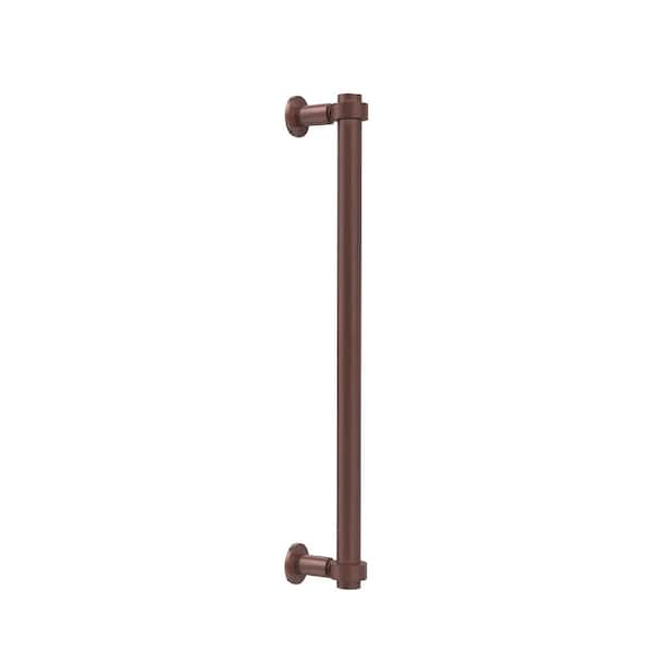 Allied Brass Contemporary 18 in. Back to Back Shower Door Pull in Antique Copper