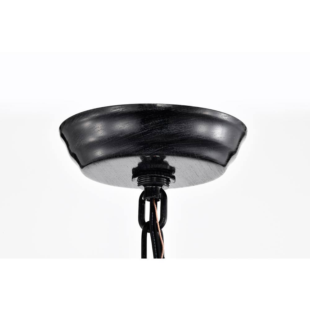 Edvivi Lighting Antique Black Finish 7-Light Empire Four Tier Chandelier with Crystals Hanging