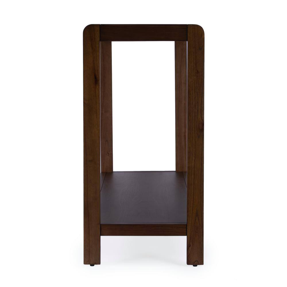 Hanover 48" Dark Brown Walnut Finish Mid-Century Modern Console Table with Storage