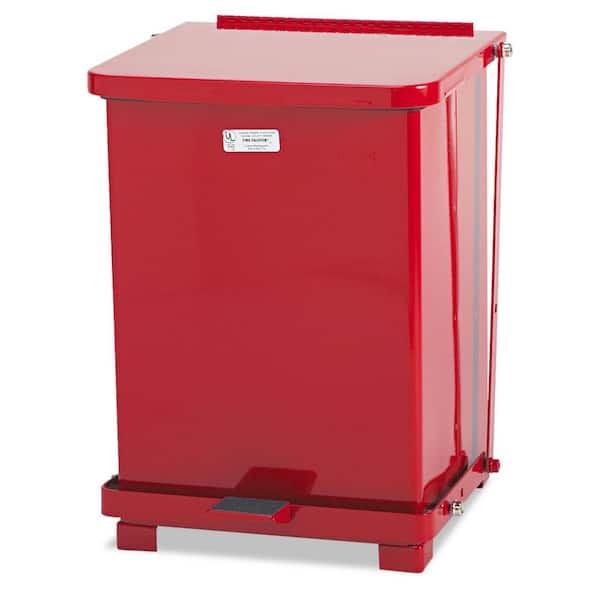 Defenders 7 Gal. Red Step-On Trash Can