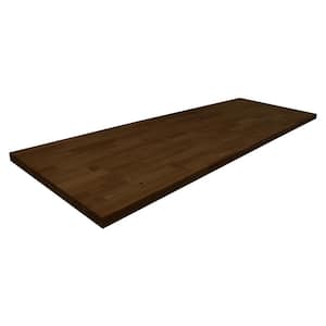 6 ft. L x 25 in. D x 1.5 in. T Finished Hevea Butcher Block Standard Countertop in Brown With Eased Edge