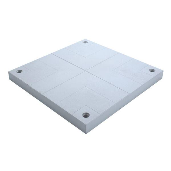 UDECX 40 in. x 40 in. Flint Grey Patio Deck Surface Pad